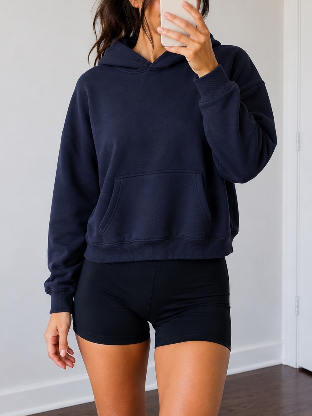 Buffbunny Collection Navy Oversized Pullover Hoodie Size L